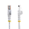 StarTech.com Cat5e Ethernet-patchkabel met RJ45-stekkers zonder vergrendelingslip – 0,5 m, wit