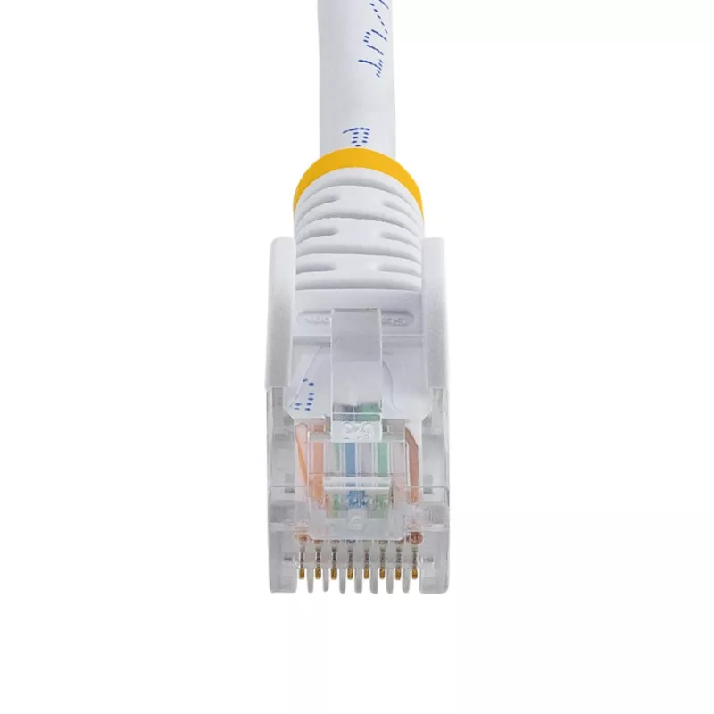 StarTech.com Cat5e Ethernet-patchkabel met RJ45-stekkers zonder vergrendelingslip – 0,5 m, wit