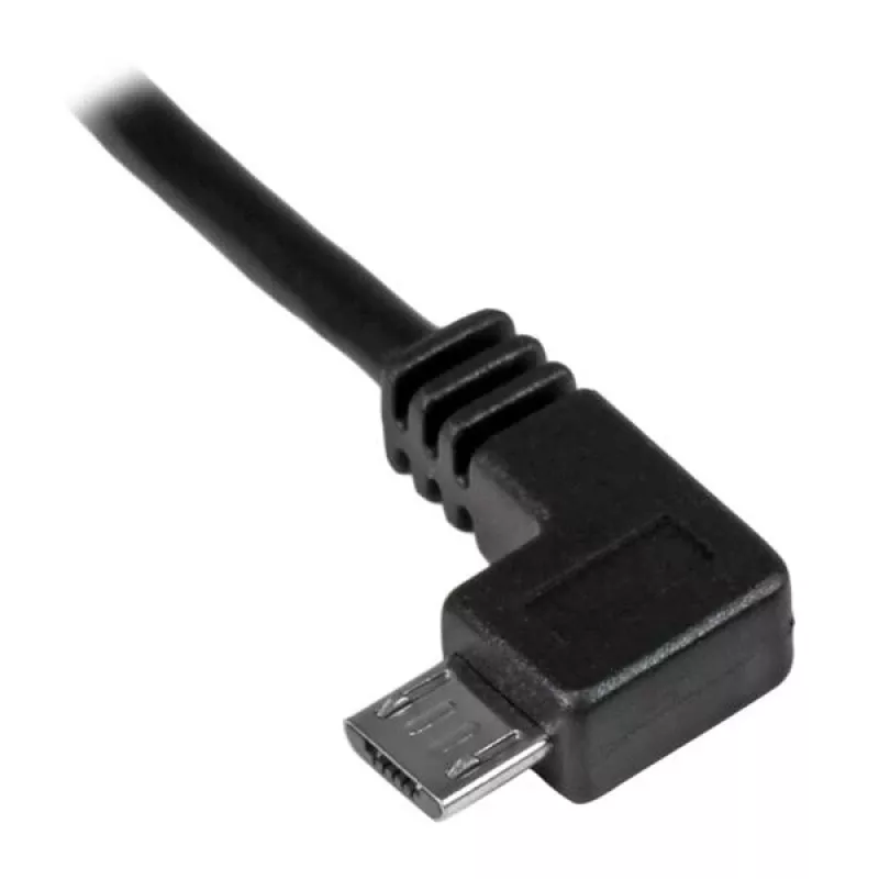 StarTech.com Micro-USB laad- en synchronisatiekabel M/M – haakse Micro-USB – 24 AWG – 0,5 m