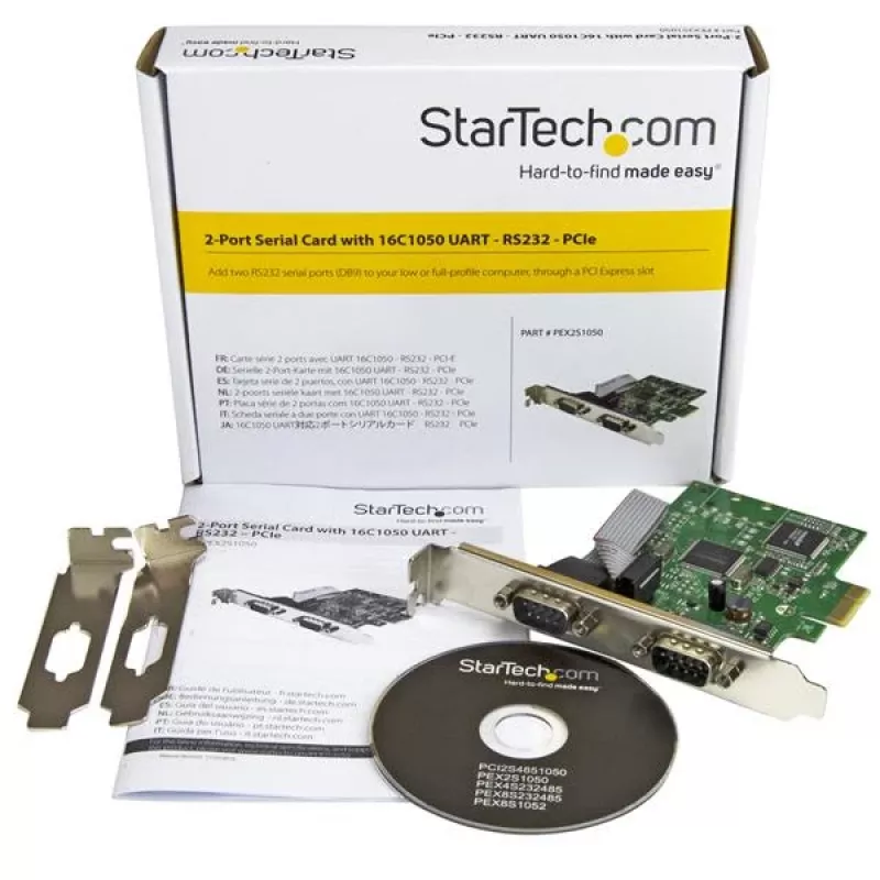 StarTech.com 2-poorts PCI Express seriële kaart met 16C1050 UART – RS232