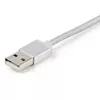 StarTech.com 1 m USB multi-laadkabel – USB naar Micro-USB of USB-C of Lightning voor iPhone/iPad/iPod/Android – Apple MFi-gecertificeerd – 3-in-1 USB-oplader – gevlochten