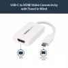 StarTech.com USB-C naar HDMI 2.0 adapter met Power Delivery – 4K 60Hz USB Type-C naar HDMI display videoconverter – 60W PD doorvoerlaadpoort – Thunderbolt 3 compatibel – wit