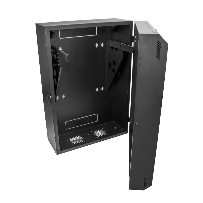 StarTech.com 8U 19 inch verticale wandmontage serverrackkast – plat profiel (15 inch) – 30 inch diepe afsluitbare netwerkbehuizing met 2U voor switch patchpanel router montage IT-/datakast gemonteerd