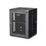 StarTech.com 4-post 15U wandmontage netwerkkast met 1U legbord, 19 inch opklapbare wandgemonteerde serverkast voor data-/AV-/elektronica-/computersapparatuur, flexibele geventileerde rackbehuizing