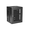 StarTech.com 4-post 15U wandmontage netwerkkast met 1U legbord, 19 inch opklapbare wandgemonteerde serverkast voor data-/AV-/elektronica-/computersapparatuur, flexibele geventileerde rackbehuizing