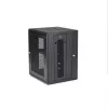 StarTech.com 4-post 15U wandmontage netwerkkast met 1U legbord, 19 inch opklapbare wandgemonteerde serverkast voor data-/AV-/elektronica-/computersapparatuur, flexibele geventileerde rackbehuizing