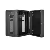 StarTech.com 4-post 15U wandmontage netwerkkast met 1U legbord, 19 inch opklapbare wandgemonteerde serverkast voor data-/AV-/elektronica-/computersapparatuur, flexibele geventileerde rackbehuizing