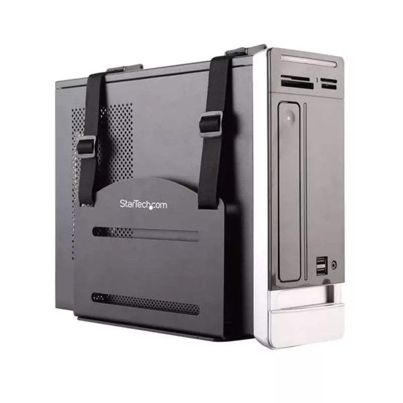 StarTech.com CPU-houder – verstelbare computer-wandbeugel, wandmontage CPU-houder, universeel, 10 kg, zwart, staal, verticaal