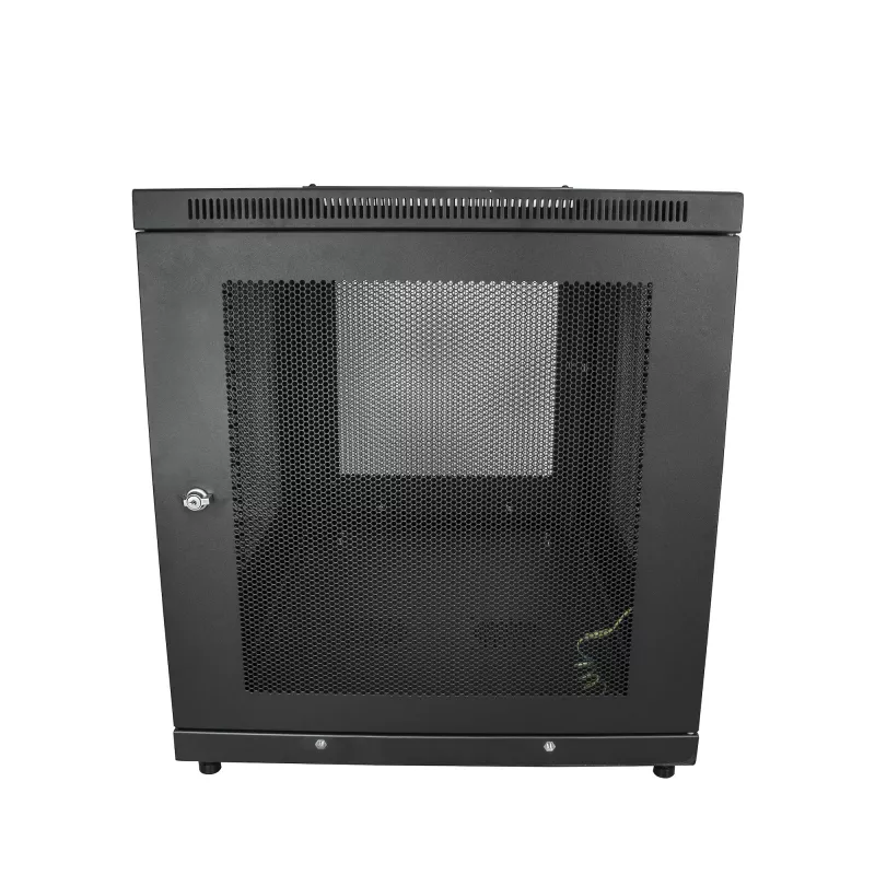 StarTech.com 4-post 12U serverkast, afsluitbare 19 inch datakast voor computer-/AV-/IT-apparatuur, kantoor-/thuisnetwerkkast met wielen en verstelbare montagerails