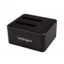 StarTech.com dual-bay USB 3.0 naar SATA harde schijf-dockingstation, USB harde schijf-dock, externe 2,5/3,5 inch SATA I/II/III SSD/HDD dockingstation, hot-swap harde schijf-bays, top-loading