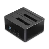 StarTech.com dual-bay USB 3.0 naar SATA harde schijf-dockingstation, USB harde schijf-dock, externe 2,5/3,5 inch SATA I/II/III SSD/HDD dockingstation, hot-swap harde schijf-bays, top-loading