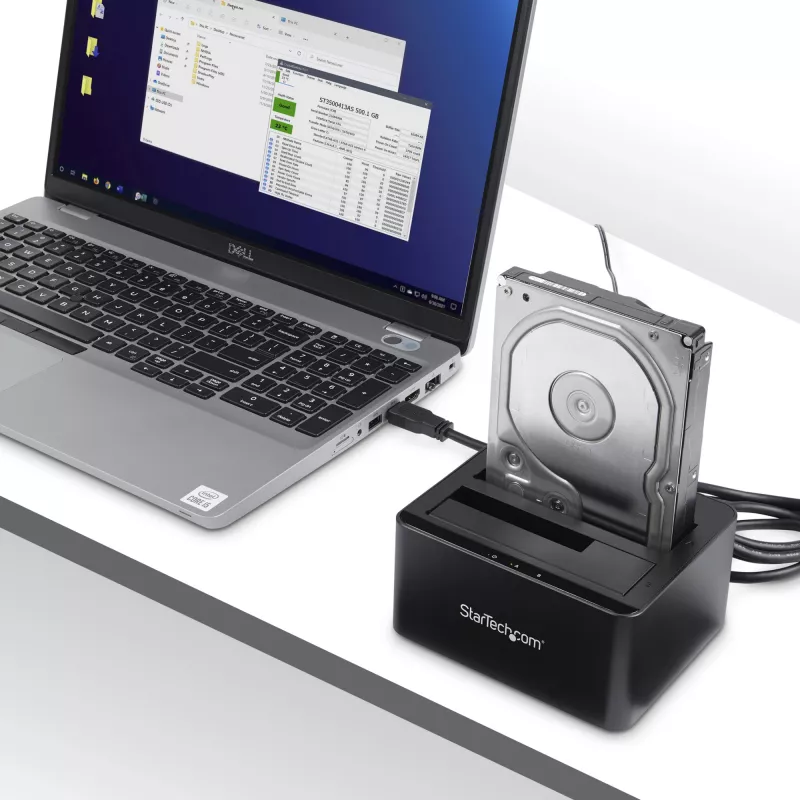 StarTech.com dual-bay USB 3.0 naar SATA harde schijf-dockingstation, USB harde schijf-dock, externe 2,5/3,5 inch SATA I/II/III SSD/HDD dockingstation, hot-swap harde schijf-bays, top-loading