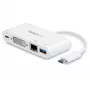StarTech.com USB-C-multipoort-adapter – USB-C naar DVI-D (digitaal) videoadapter met 60 W Power Delivery doorvoerlading, GbE, USB-A – draagbare mini-dockingstation voor USB Type-C/Thunderbolt 3 laptops