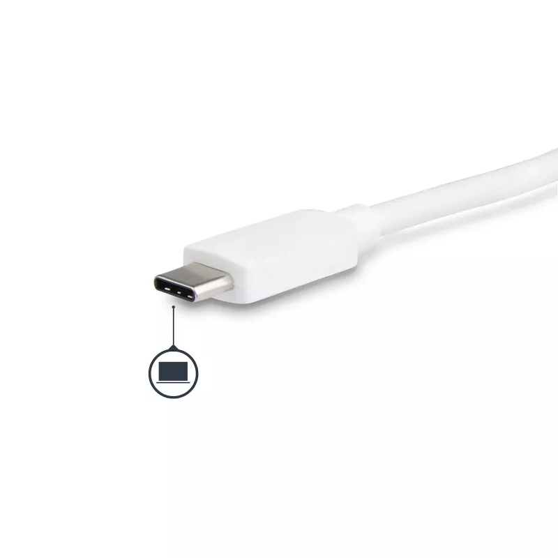 StarTech.com USB-C-multipoort-adapter – USB-C naar DVI-D (digitaal) videoadapter met 60 W Power Delivery doorvoerlading, GbE, USB-A – draagbare mini-dockingstation voor USB Type-C/Thunderbolt 3 laptops