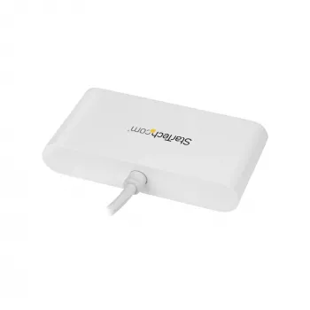 StarTech.com 4-poorts USB-C-hub met 4x USB-A-poorten (USB 3.0 SuperSpeed 5 Gbit/s) – USB-busvoeding – draagbare/laptop USB-C naar USB-A adapter-hub – USB 3.1 Gen 1/USB 3.2 Gen 1 Type-C-hub – wit