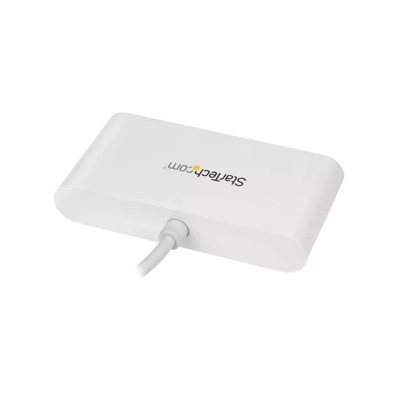 StarTech.com 4-poorts USB-C-hub met 4x USB-A-poorten (USB 3.0 SuperSpeed 5 Gbit/s) – USB-busvoeding – draagbare/laptop USB-C naar USB-A adapter-hub – USB 3.1 Gen 1/USB 3.2 Gen 1 Type-C-hub – wit