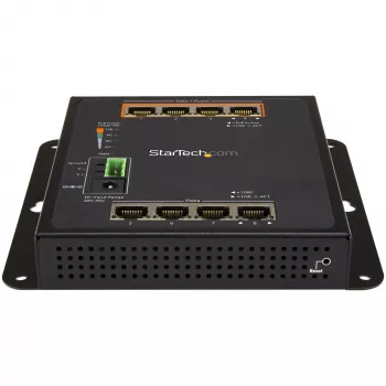 StarTech.com industriële 8-poorts Gigabit PoE-switch – 4 x PoE+ 30W – Power Over Ethernet – geharde GbE Layer/L2 managed switch – robuuste high-performance Gigabit-netwerkswitch IP-30/-40 °C tot +75 °C – TAA