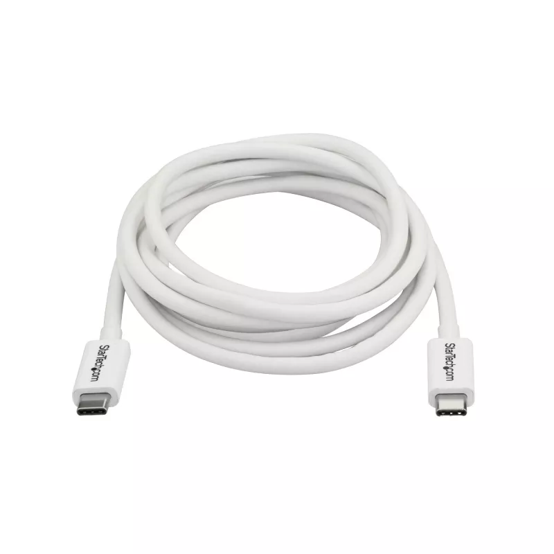 StarTech.com Thunderbolt 3 kabel – 20Gbps – 2 m – wit – Thunderbolt-, USB- en DisplayPort-compatibel