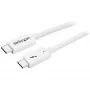 StarTech.com Thunderbolt 3 kabel – 40 Gbit/s – 0,5 m – wit – Thunderbolt, USB en DisplayPort compatibel