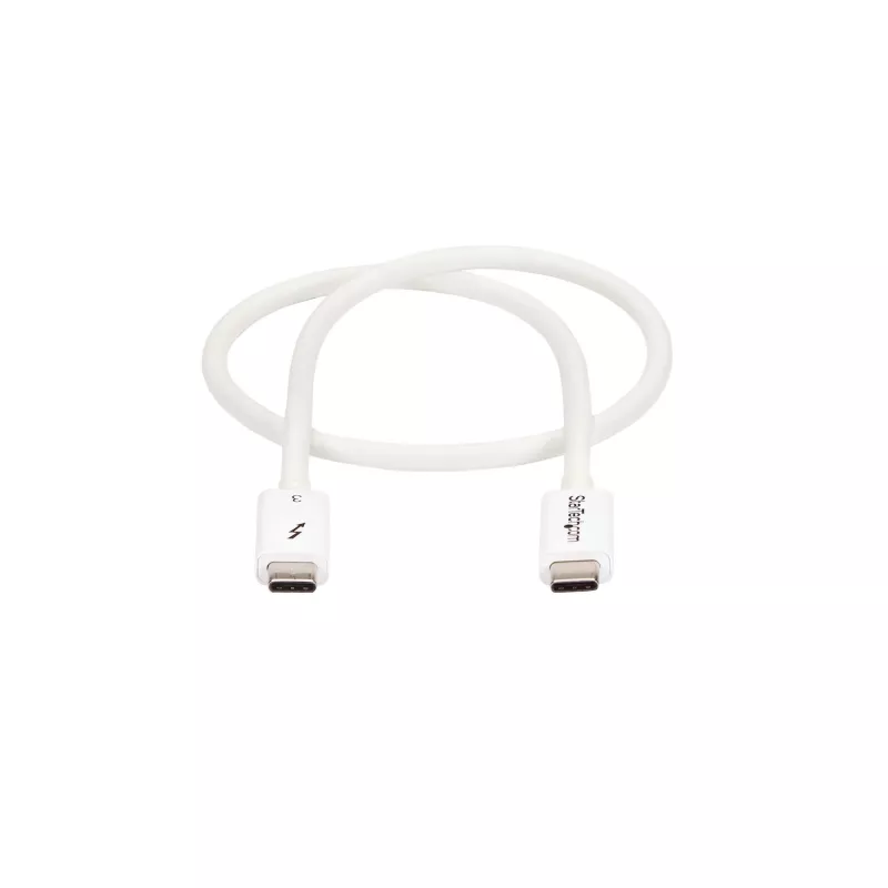 StarTech.com Thunderbolt 3 kabel – 40 Gbit/s – 0,5 m – wit – Thunderbolt, USB en DisplayPort compatibel