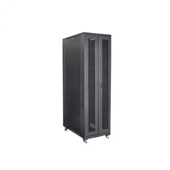 StarTech.com 4-post 42U serverkast, 19 inch datakast voor computer / AV / IT-apparatuur montage, serverkast-behuizing met wielen, volwaardige industriële netwerkopslag