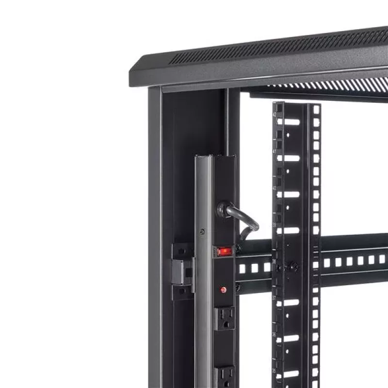 StarTech.com 4-post 42U serverkast, 19 inch datakast voor computer / AV / IT-apparatuur montage, serverkast-behuizing met wielen, volwaardige industriële netwerkopslag