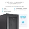 StarTech.com 4-post 42U serverkast, 19 inch datakast voor computer / AV / IT-apparatuur montage, serverkast-behuizing met wielen, volwaardige industriële netwerkopslag