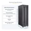 StarTech.com 4-post 42U serverkast, 19 inch datakast voor computer / AV / IT-apparatuur montage, serverkast-behuizing met wielen, volwaardige industriële netwerkopslag