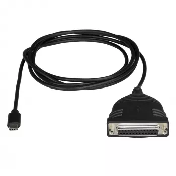StarTech.com USB-C naar parallelle printerkabel, zwart, USB C, DB25, 1,83 m, stekker/bus, CE, RoHS