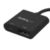 StarTech.com USB-C naar DisplayPort-adapter met Power Delivery – 4K 60Hz HBR2 – USB Type-C naar DP 1.2 monitor-videoconverter met opladen – 60W PD-passthrough – Thunderbolt 3 compatibel
