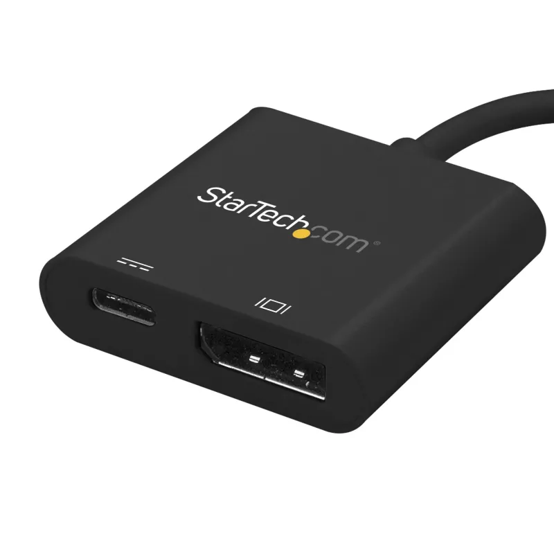 StarTech.com USB-C naar DisplayPort-adapter met Power Delivery – 4K 60Hz HBR2 – USB Type-C naar DP 1.2 monitor-videoconverter met opladen – 60W PD-passthrough – Thunderbolt 3 compatibel