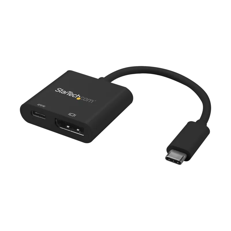 StarTech.com USB-C naar DisplayPort-adapter met Power Delivery – 4K 60Hz HBR2 – USB Type-C naar DP 1.2 monitor-videoconverter met opladen – 60W PD-passthrough – Thunderbolt 3 compatibel
