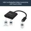 StarTech.com USB-C naar DisplayPort-adapter met Power Delivery – 4K 60Hz HBR2 – USB Type-C naar DP 1.2 monitor-videoconverter met opladen – 60W PD-passthrough – Thunderbolt 3 compatibel