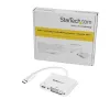 StarTech.com USB-C naar DVI-adapter met Power Delivery – 1080p USB Type-C naar DVI-D Single Link videoconverter met oplader – 60 W PD-doorsluizing – Thunderbolt 3 compatibel – wit