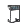 StarTech.com 15U 19 inch wandmontage netwerkrack – 12 inch diep, 2-paals open-frame serverrack voor data/AV/IT/computerapparatuur/patchpaneel met kooimoeren & schroeven, 90 kg draagvermogen, zwart