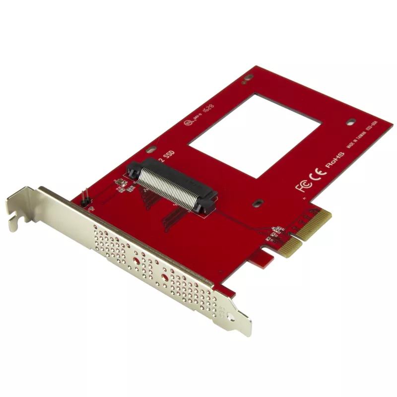 StarTech.com PEX4SFF8639 U.2-naar-PCIe-adapter voor 2,5 inch U.2 NVMe SSD, SFF-8639, x4 PCIe 3.0
