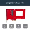 StarTech.com PEX4SFF8639 U.2-naar-PCIe-adapter voor 2,5 inch U.2 NVMe SSD, SFF-8639, x4 PCIe 3.0