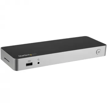 StarTech.com USB-C-dock – dual-monitor HDMI & DisplayPort 4K 30 Hz – USB Type-C laptop-dockingstation 60 W Power Delivery, SD, 4-poorts USB-A 3.0-hub, GbE, audio – Thunderbolt 3 compatibel