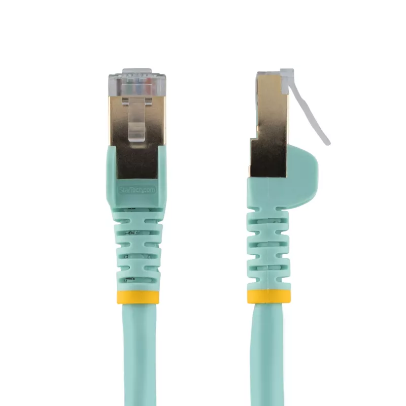 StarTech.com 3m CAT6a Ethernet-kabel – 10 Gigabit afgeschermde, snagless RJ45 100W PoE-patchkabel – 10GbE STP netwerkkabel met trekontlasting – aqua, individueel getest / UL-gecertificeerde bedrading / TIA