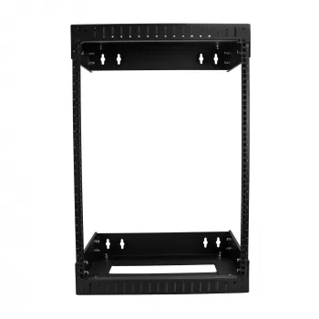 StarTech.com 15U 19 inch wandmontage netwerkkast – verstelbare diepte 12–20 inch 2-paals open-frame serverruimtekast voor AV/data/IT-communicatie/computerapparatuur/switch met kooimoeren en schroeven