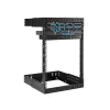 StarTech.com 15U 19 inch wandmontage netwerkkast – verstelbare diepte 12–20 inch 2-paals open-frame serverruimtekast voor AV/data/IT-communicatie/computerapparatuur/switch met kooimoeren en schroeven