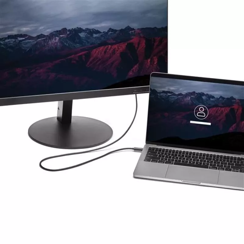 StarTech.com 1,8 m (6 ft.) USB-C naar HDMI-kabel – 4K 60 Hz USB Type-C naar HDMI 2.0 videoadapterkabel – Thunderbolt 3 compatibel – laptop naar HDMI-monitor/display – DP 1.2 Alt Mode HBR2 – zwart