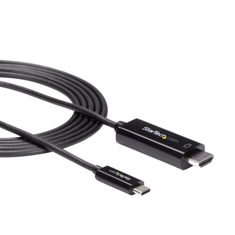 StarTech.com 1,8 m (6 ft.) USB-C naar HDMI-kabel – 4K 60 Hz USB Type-C naar HDMI 2.0 videoadapterkabel – Thunderbolt 3 compatibel – laptop naar HDMI-monitor/display – DP 1.2 Alt Mode HBR2 – zwart