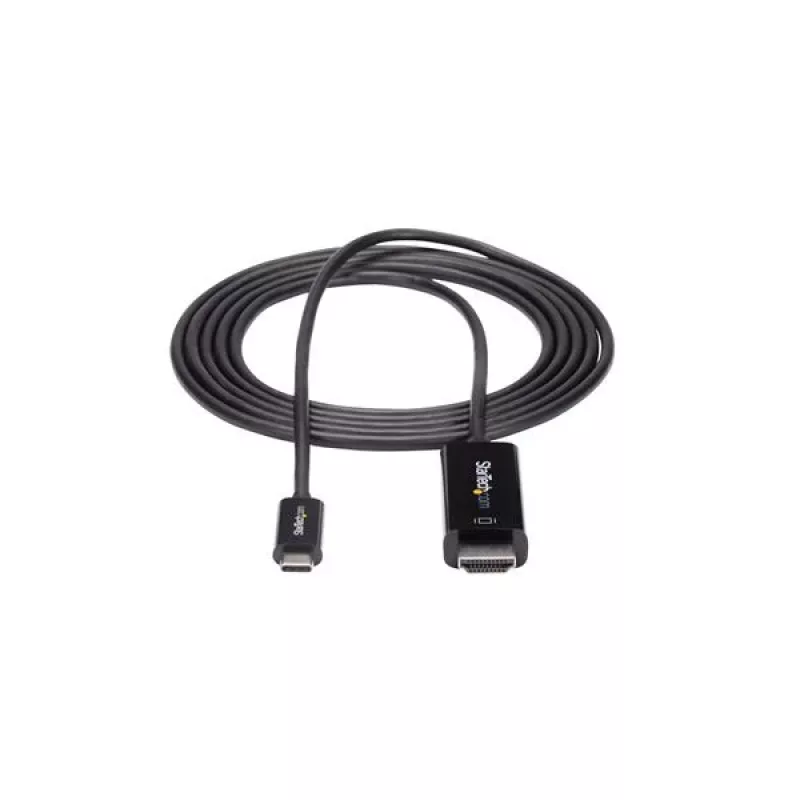 StarTech.com 1,8 m (6 ft.) USB-C naar HDMI-kabel – 4K 60 Hz USB Type-C naar HDMI 2.0 videoadapterkabel – Thunderbolt 3 compatibel – laptop naar HDMI-monitor/display – DP 1.2 Alt Mode HBR2 – zwart