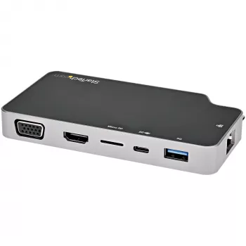 StarTech.com USB-C multiport-adapter – USB-C naar 4K HDMI of VGA video met 100W Power Delivery doorvoer, 2-poorts 10Gbps USB-hub, MicroSD, GbE – USB 3.1 Gen 2 Type-C mini/reisdock