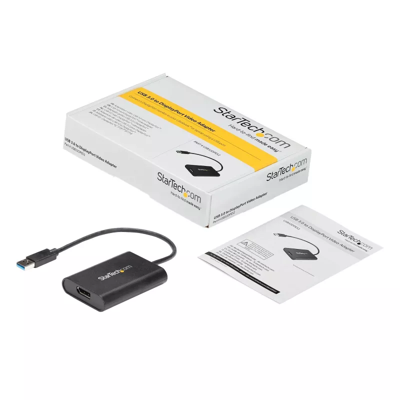 StarTech.com USB 3.0 naar DisplayPort-adapter, USB DP monitorconverter voor Windows, 4K (geen ondersteuning voor macOS/ChromeOS/Linux) - TAA