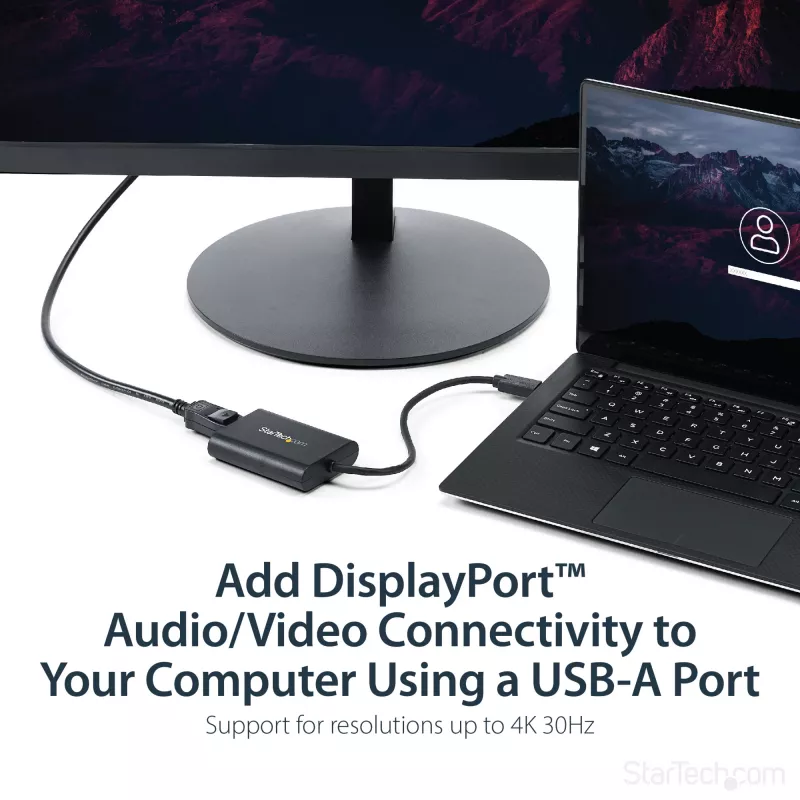 StarTech.com USB 3.0 naar DisplayPort-adapter, USB DP monitorconverter voor Windows, 4K (geen ondersteuning voor macOS/ChromeOS/Linux) - TAA