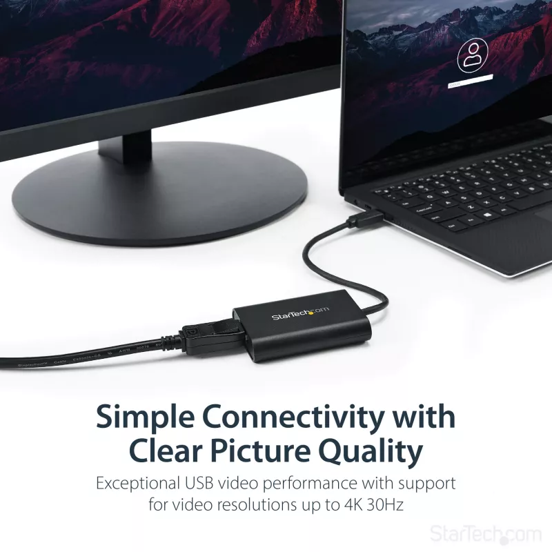 StarTech.com USB 3.0 naar DisplayPort-adapter, USB DP monitorconverter voor Windows, 4K (geen ondersteuning voor macOS/ChromeOS/Linux) - TAA