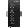 StarTech.com 8-poorts seriële hub USB naar RS232/RS485/RS422 adapter – industriële USB 2.0 naar DB9 seriële converter-hub – IP30-gecertificeerd – DIN-rail monteerbare metalen seriële hub – 15 kV ESD-beveiliging
