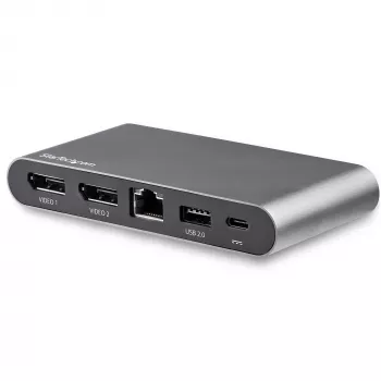 StarTech.com USB-C-dock – 4K dual-monitor DisplayPort – mini-laptop dockingstation – 100 W Power Delivery doorvoer – GbE, 2-poorts USB-A-hub – USB Type-C multiport-adapter – 1 m kabel